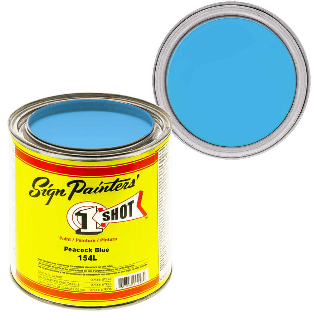 Peacock Blue Pinstriping Lettering Enamel Paint, 1 Quart