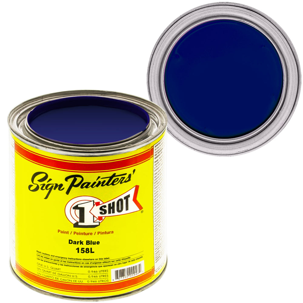 Dark Blue Pinstriping Lettering Enamel Paint, 1 Quart