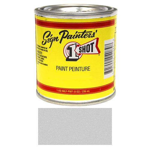 Metallic Silver Pinstriping Lettering Enamel Paint, 1/2 Pint