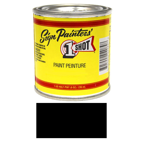 BLACK Pinstriping Lettering Enamel Paint, 1/2 Pint