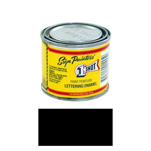 BLACK Pinstriping Lettering Enamel Paint, 1/4 Pint