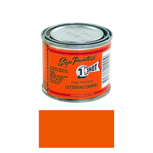 Fluorescent Orange Pinstriping Lettering Enamel Paint, 1/4 Pint