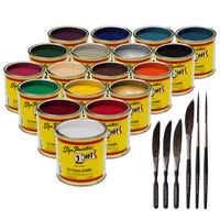 Basic 18 Color Enamel Kit, 1/4 Pint plus 6-Piece Master Pinstriping Brushes