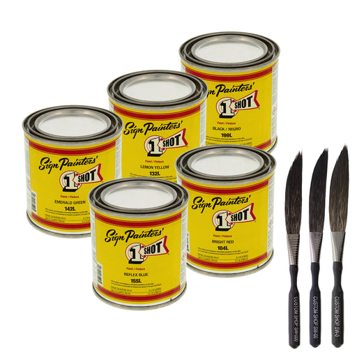 Secondary Colors 5 Color Striping Enamel Kit, 1/4 Pint Cans