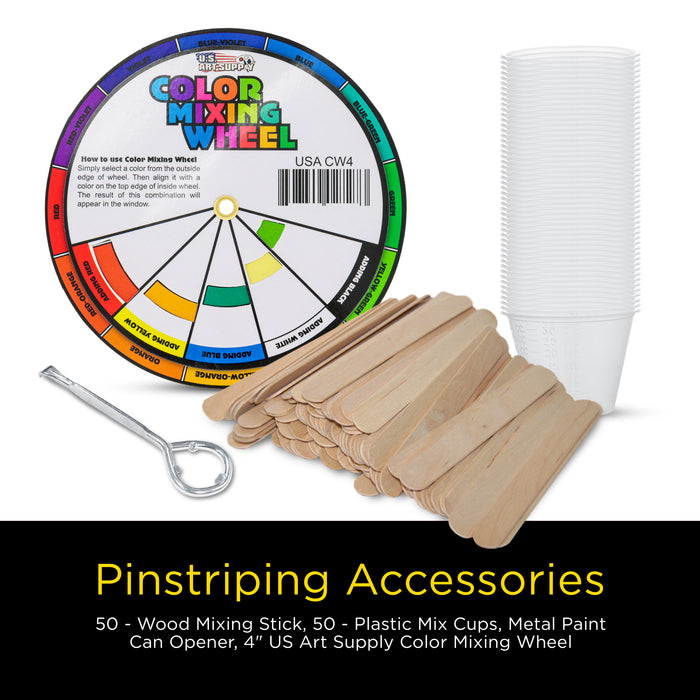 One Shot Complete Striper Pinstriping Starter Kit - 8 Colors