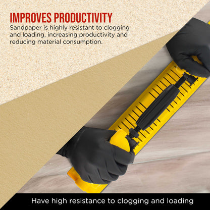 Premium 100 Grit PSA Gold Longboard Sandpaper, 2-3/4" Wide Continuous 12 Yard Roll - Self Adhesive Stickyback