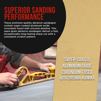 Premium 150 Grit PSA Gold Longboard Sandpaper, 2-3/4" Wide Continuous 12 Yard Roll - Self Adhesive Stickyback