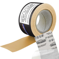 Premium 400 Grit PSA Gold Longboard Sandpaper, 2-3/4" Wide Continuous 12 Yard Roll - Self Adhesive Stickyback