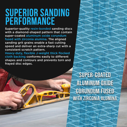 320 Grit PSA Rhombus Diamond Shape Blue Longboard Sandpaper, 2-3/4" Wide Continuous 12 Yard Roll - Self Adhesive Stickyback