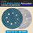 Premium 60 Grit 5" Rhombus Diamond Shape Blue Sanding Discs, 8-Hole, Box of 50 - Hook & Loop Anti-Clogging J-Cloth Dustless Sandpaper for Random Orbital Sanders, Sand Auto Paint, Wood