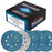 Premium 220 Grit 5" Rhombus Diamond Shape Blue Sanding Discs, 8-Hole, Box of 50 - Hook & Loop Anti-Clogging J-Cloth Dustless Sandpaper for Random Orbital Sanders, Sand Auto Paint, Wood
