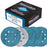 Premium 320 Grit 5" Rhombus Diamond Shape Blue Sanding Discs, 8-Hole, Box of 50 - Hook & Loop Anti-Clogging J-Cloth Dustless Sandpaper for Random Orbital Sanders, Sand Auto Paint, Wood