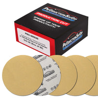 Premium 40 Grit 6" PSA Gold Sanding Discs, Box of 80 - Self Adhesive Stickyback Abrasive Sandpaper for DA & Random Orbital Sanders