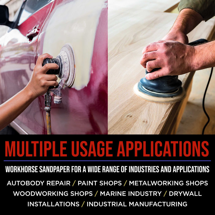 Premium 600 Grit 6" PSA Gold Sanding Discs, Box of 100 - Self Adhesive Stickyback Abrasive Sandpaper for DA & Random Orbital Sanders - Sand Auto Paint Metal, Wood Woodworking Furniture