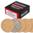 Premium 80 Grit 6" Gold Sanding Discs, 6-Hole Pattern, Box of 100 - Dustless Hook & Loop Backing Sandpaper for DA & Random Orbital Sanders, Sand Auto Paint, Wood Woodworking Furniture