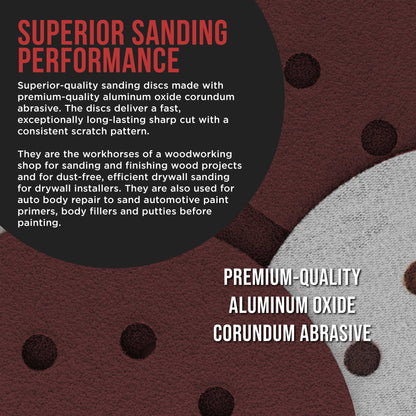 5" Red 8-Hole Pattern Sanding Discs, 160 Disc Variety Pack, Grits 40, 60, 80, 100, 120, 150, 180, 220, 320, 400, 600, 800 - Hook & Loop Sandpaper, Random Orbital Sanders