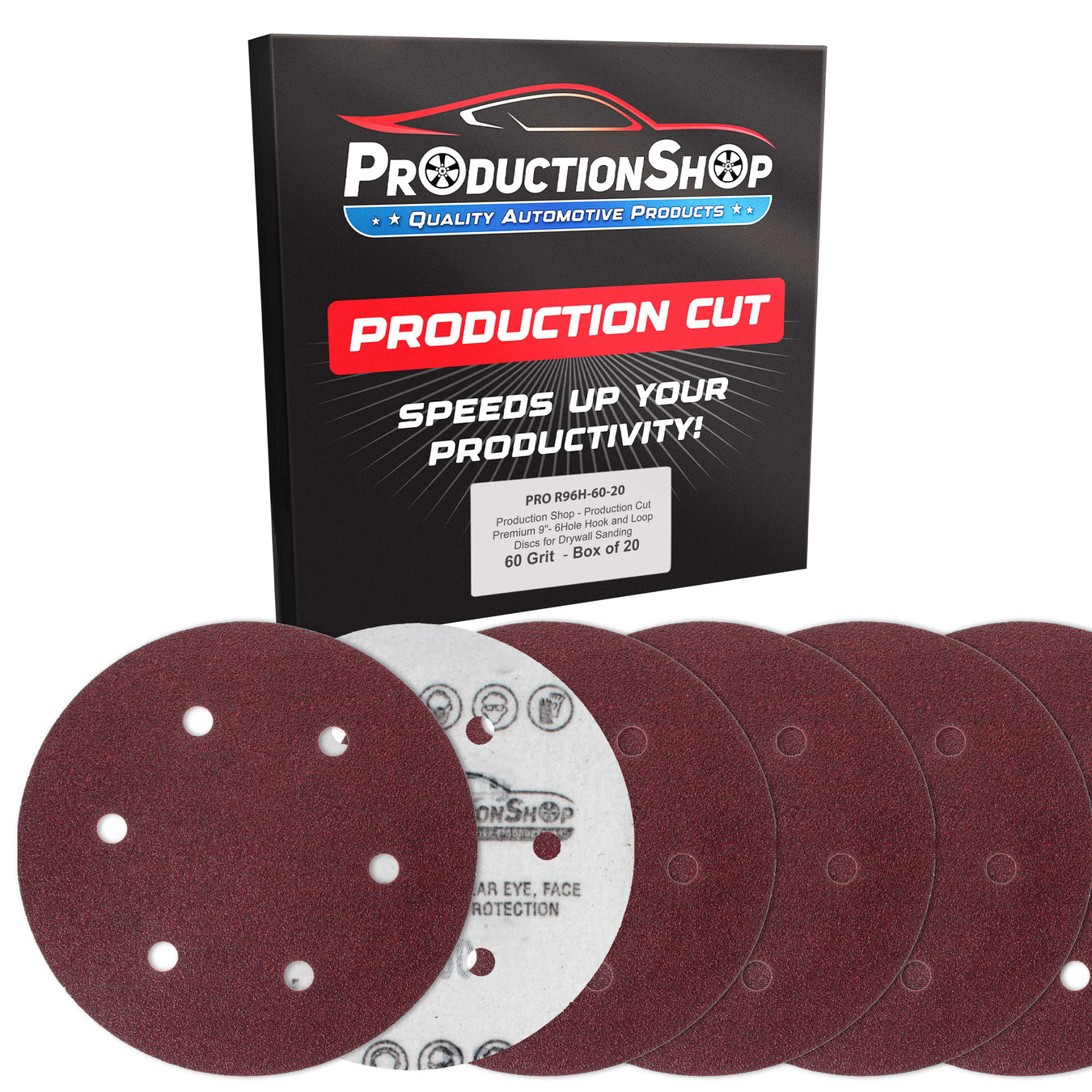 ProductionShop - 9" 6-Hole Sanding Discs