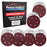 Premium 9" Red 6-Hole Pattern Sanding Discs, 30 Disc Variety Pack, Grits 60, 80, 120, 150, 180, 220 - Dustless Hook & Loop Backing Sandpaper for Drywall Power Sander, Woodworking Paint