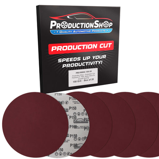 Premium 9" Red 150 Grit Sanding Discs, Box of 20 - No-Hole Hook & Loop Backing Sandpaper for Drywall Power Sanders, Coarse-Cut Abrasive - Woodworking, Sand Wood, Metal Automotive Paint