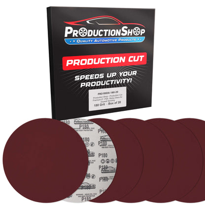 Premium 9" PSA Red 180Grit Sanding Discs, Box of 20 - Self Adhesive Stickyback Sandpaper for Drywall Power Sanders, Coarse-Cut Abrasive