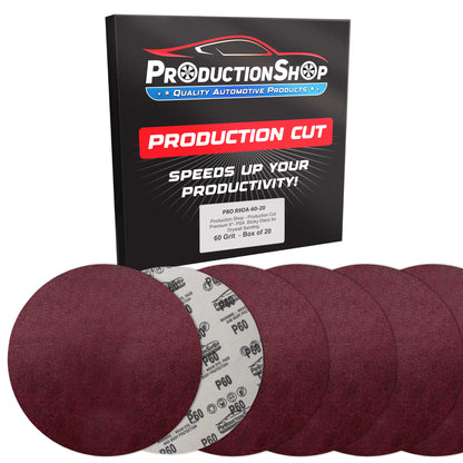 Premium 9" PSA Red 60 Grit Sanding Discs, Box of 20 - Self Adhesive Stickyback Sandpaper for Drywall Power Sanders, Coarse-Cut Abrasive