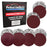 Premium 9" Red Sanding Discs, 30 Disc Variety Pack, Grits 60, 80, 120, 150, 180, 220 - No-Hole Hook & Loop Backing Sandpaper for Drywall Power Sander, Woodworking Sand Automotive Paint