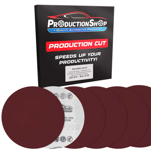 Premium 9" Red 220 Grit Hook & Loop Sanding Discs, Box of 20 - Sandpaper for Drywall Power Sanders, Fine-Cut Abrasive - Woodworking, Sand Wood Metal Automotive Paint