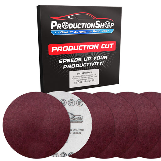 Premium 9" Red 60 Grit PSA Sanding Discs, Box of 20 - Self Adhesive Stickyback Sandpaper for Drywall Power Sanders, Coarse-Cut Abrasive - Woodworking, Sand Wood Metal Automotive Paint