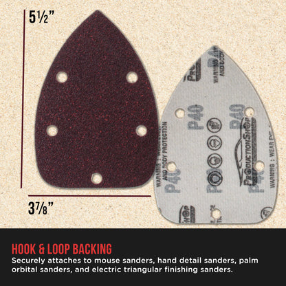 Premium 5-Hole Pattern Mouse Detail Sander Sandpaper Sheets, 160 Disc Variety Pack, Grits 40, 60, 80, 100, 120, 150, 180, 220, 320, 400, 600, 800 - Hook & Loop