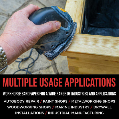 Premium 5-Hole Pattern Mouse Detail Sander Sandpaper Sheets, 160 Disc Variety Pack, Grits 40, 60, 80, 100, 120, 150, 180, 220, 320, 400, 600, 800 - Hook & Loop
