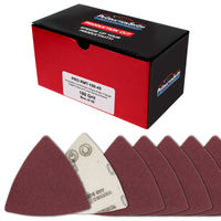 Premium 180 Grit Triangle Mouse Detail Sander Sandpaper Sheets, Box of 45 - Hook & Loop, Triangular Shaped Mouse Disc Pads - Oscillating Multi-Tools