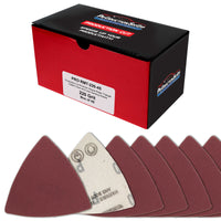 Premium 220 Grit Triangle Mouse Detail Sander Sandpaper Sheets, Box of 45 - Hook & Loop, Triangular Shaped Mouse Disc Pads - Oscillating Multi-Tools