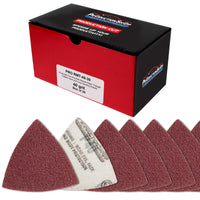 Premium 40 Grit Triangle Mouse Detail Sander Sandpaper Sheets, Box of 30 - Hook & Loop, Triangular Shaped Mouse Disc Pads - Oscillating Multi-Tools