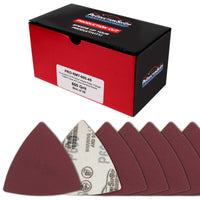 Premium 600 Grit Triangle Mouse Detail Sander Sandpaper Sheets, Box of 45 - Hook & Loop, Triangular Shaped Mouse Disc Pads - Oscillating Multi-Tools