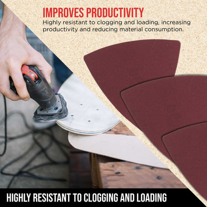 Premium 600 Grit Triangle Mouse Detail Sander Sandpaper Sheets, Box of 45 - Hook & Loop, Triangular Shaped Mouse Disc Pads - Oscillating Multi-Tools