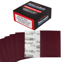 Premium Red 150 Grit 1/4 Sheet Size Red Sanding Sheets, Box of 30 - Hook & Loop Backing Sandpaper, Medium-Cut Abrasive - Fits Palm Sanders, Hand Sanding Blocks