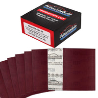Premium Red 320 Grit 1/4 Sheet Size Red Sanding Sheets, Box of 30 - Hook & Loop Backing Sandpaper, Fine-Cut Abrasive - Fits Palm Sanders, Hand Sanding Blocks