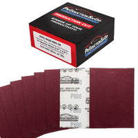 Premium Red 600 Grit 1/4 Sheet Size Red Sanding Sheets, Box of 30 - Hook & Loop Backing Sandpaper, Fine-Cut Abrasive - Fits Palm Sanders, Hand Sanding Blocks