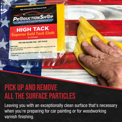 Superior Gold Tack Cloth 6-Pack - Tack Cloths, Dust/Stain Rags, Automotive & Woodworking, Tacky Towel, Stain Pads for Staining Wood