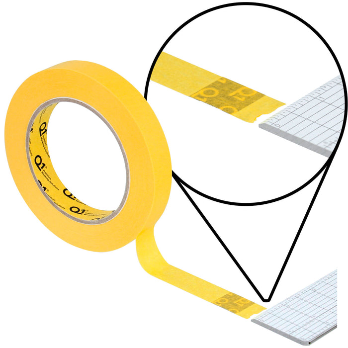 3/4 inch | 18mm Q1 Premium Yellow Masking Tape (48 ROLLS)