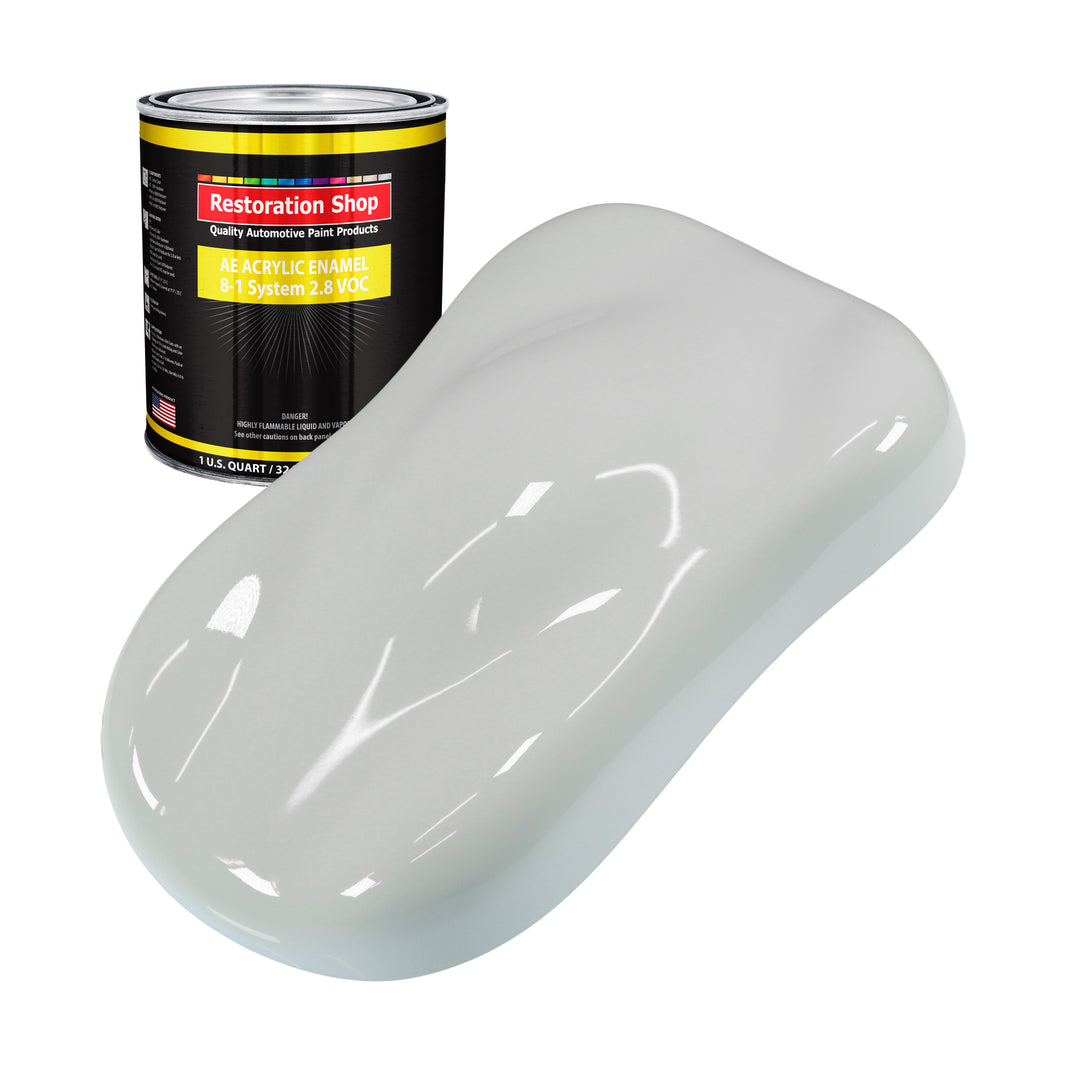 Classic White Acrylic Enamel Auto Paint - Quart Paint Color Only - Professional Single Stage High Gloss Automotive Car Truck Equipment Coating 2.8 VOC
