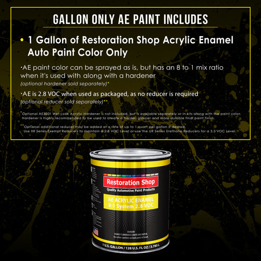 Wimbledon White Acrylic Enamel Auto Paint - Gallon Paint Color Only - Professional Single Stage Gloss Automotive Car Truck Equipment Coating, 2.8 VOC