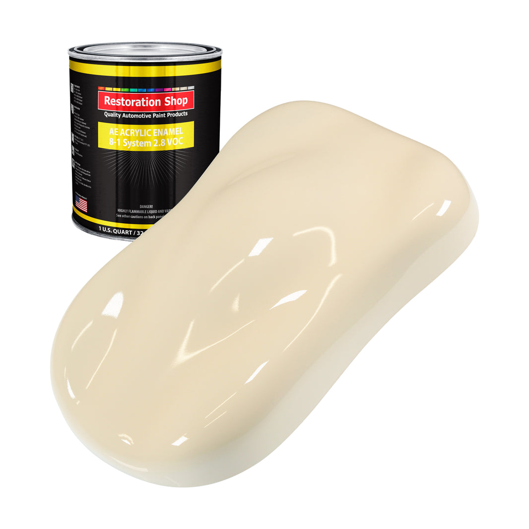 Wimbledon White Acrylic Enamel Auto Paint - Quart Paint Color Only - Professional Single Stage Gloss Automotive Car Truck Equipment Coating, 2.8 VOC