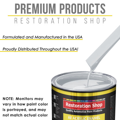 Winter White Acrylic Enamel Auto Paint - Complete Quart Paint Kit - Professional Single Stage Automotive Car Truck Coating, 8:1 Mix Ratio 2.8 VOC