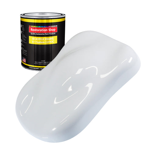 Winter White Acrylic Enamel Auto Paint - Quart Paint Color Only - Professional Single Stage High Gloss Automotive Car Truck Equipment Coating, 2.8 VOC