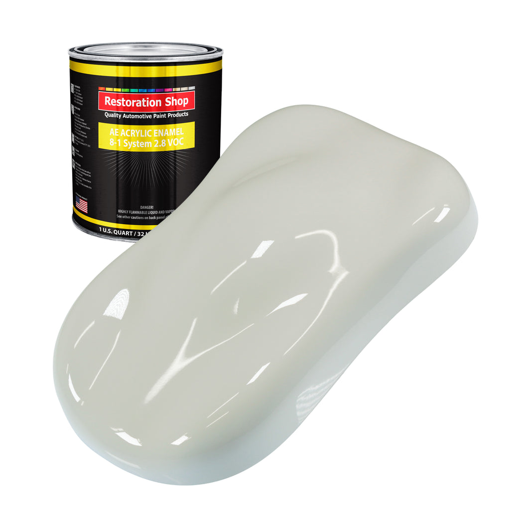 Arctic White Acrylic Enamel Auto Paint - Quart Paint Color Only - Professional Single Stage High Gloss Automotive Car Truck Equipment Coating, 2.8 VOC