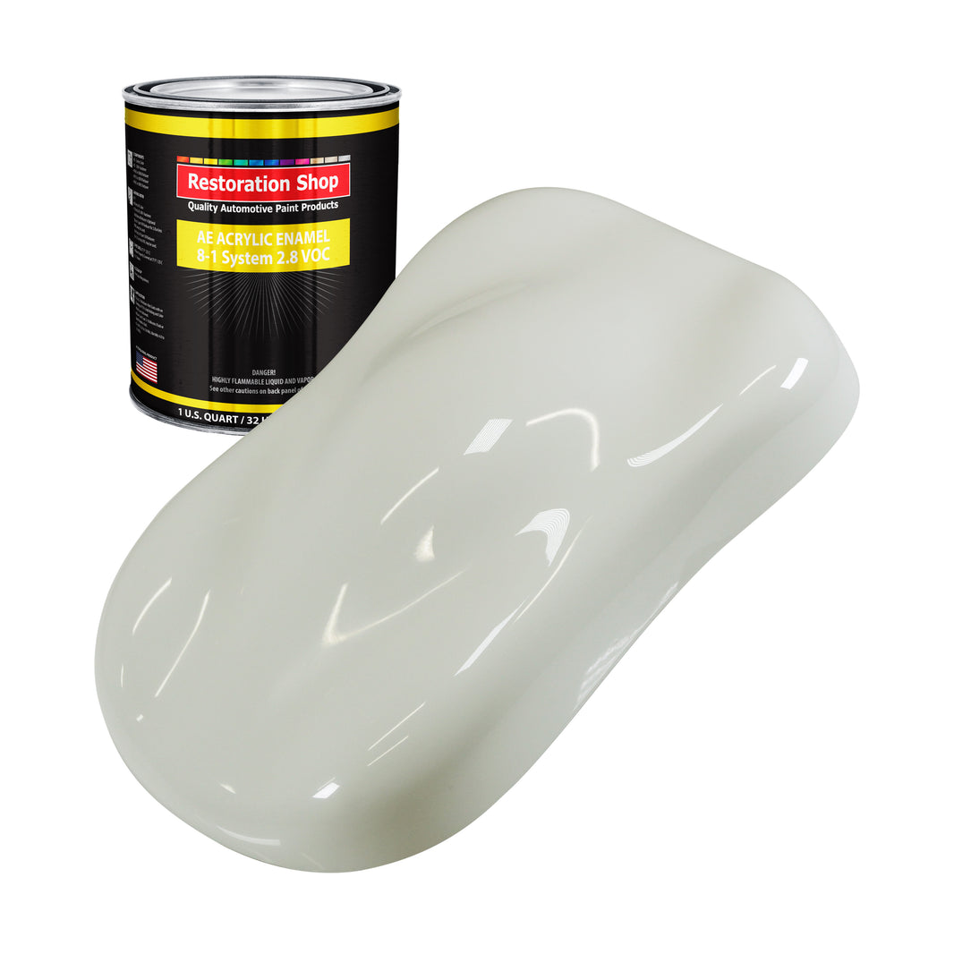 Ermine White Acrylic Enamel Auto Paint - Quart Paint Color Only - Professional Single Stage High Gloss Automotive Car Truck Equipment Coating, 2.8 VOC