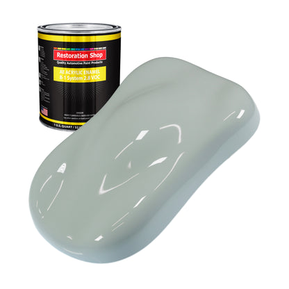Fleet White Acrylic Enamel Auto Paint - Quart Paint Color Only - Professional Single Stage High Gloss Automotive Car Truck Equipment Coating, 2.8 VOC