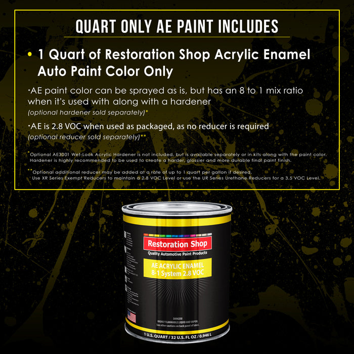 Cameo White Acrylic Enamel Auto Paint - Quart Paint Color Only - Professional Single Stage High Gloss Automotive Car Truck Equipment Coating, 2.8 VOC