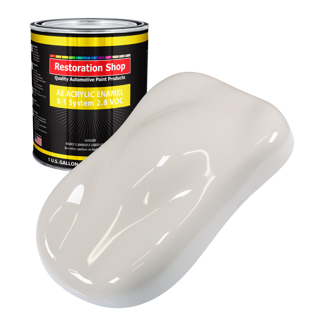 Oxford White Acrylic Enamel Auto Paint - Gallon Paint Color Only - Professional Single Stage High Gloss Automotive Car Truck Equipment Coating 2.8 VOC